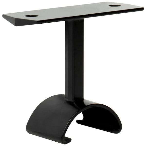 Black Lighted Closet Rod Top-Mounted Support